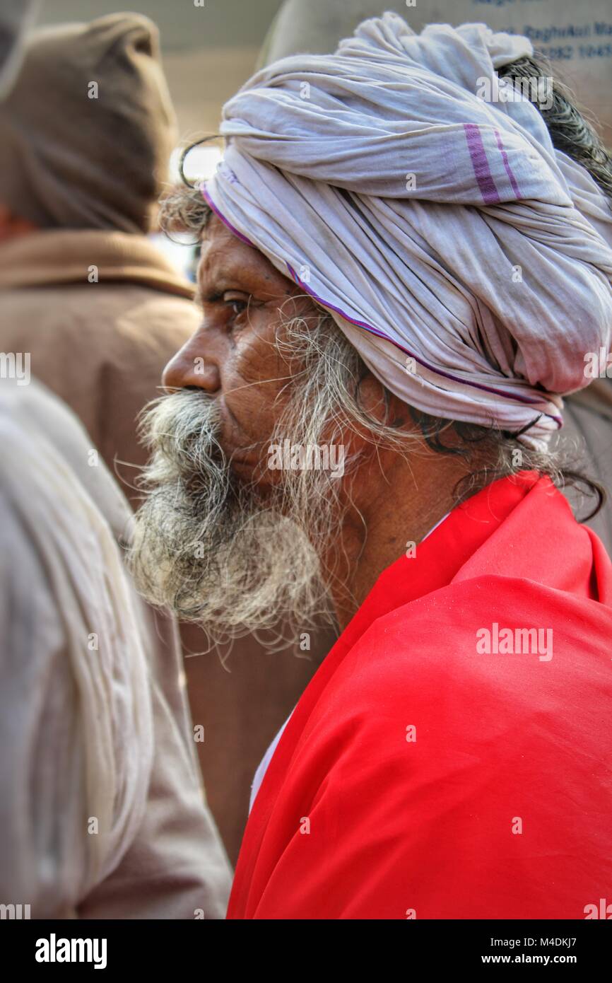 Indian ascetico Monaco ( ) con la barba Foto Stock