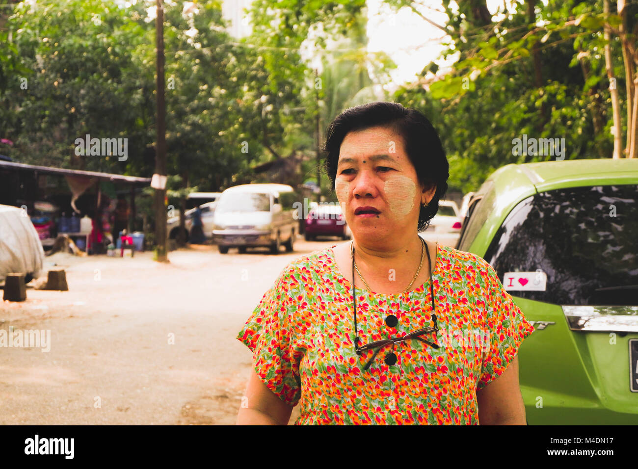 Residente in Yangon Myanmar Foto Stock