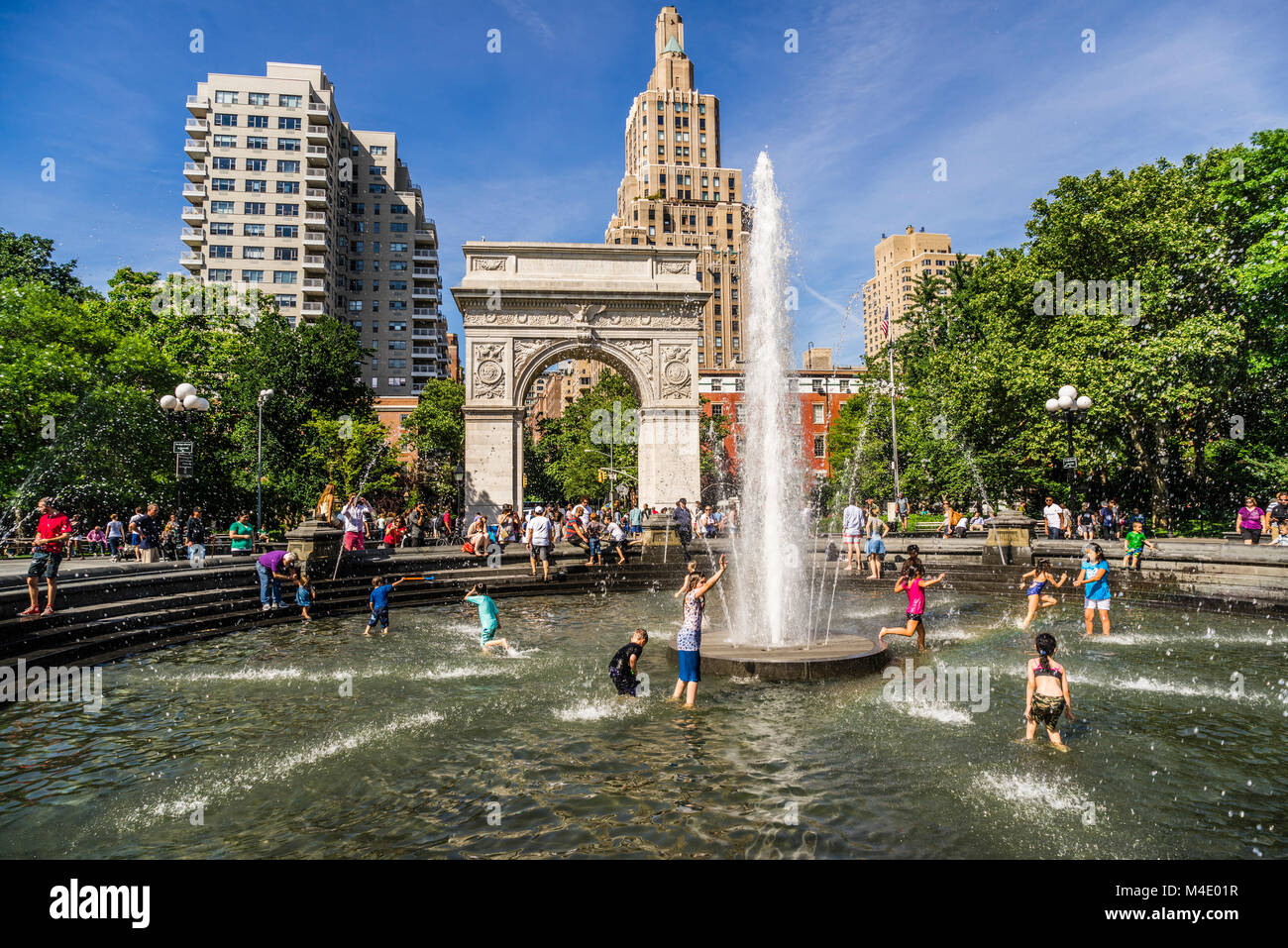 Washington Square Park Manhattan   New York New York, Stati Uniti d'America Foto Stock