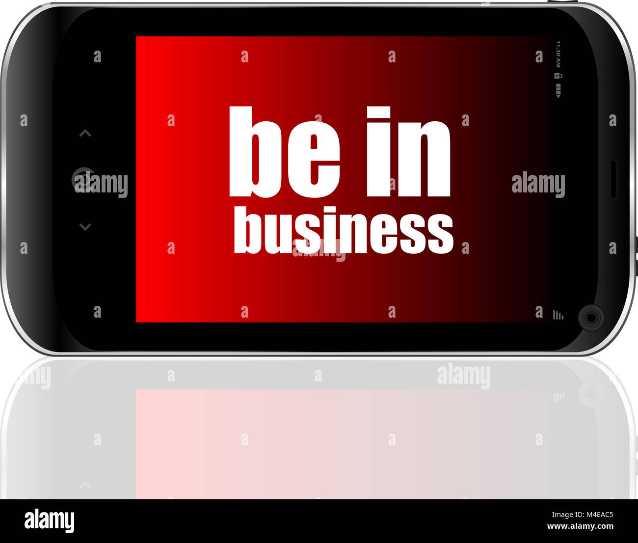 Il concetto di business. smartphone con testo sia in business sul display Foto Stock