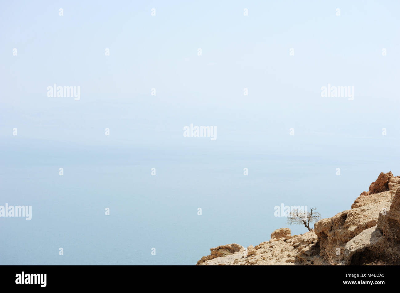 La costa del Mar Morto Foto Stock