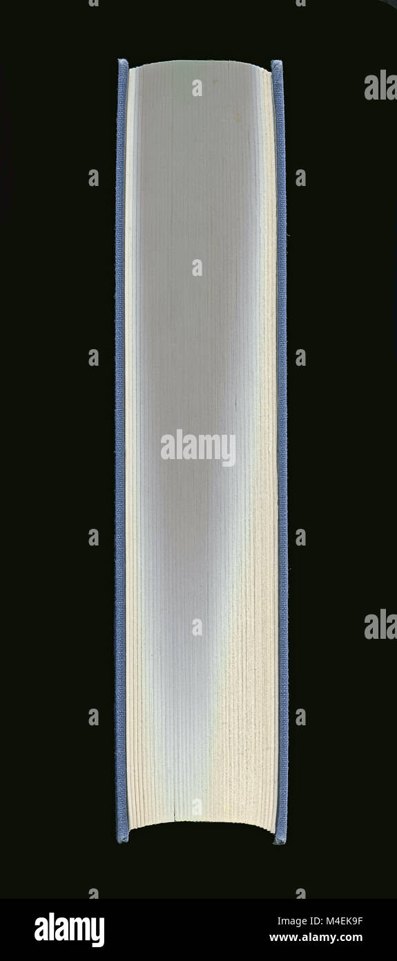 Fore-bordo di un libro con copertina rigida blu Foto Stock