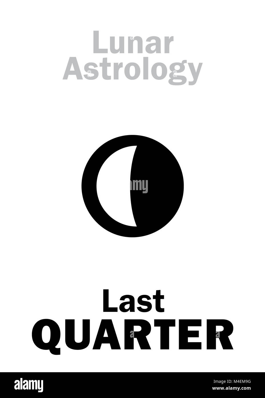 Astrologia: ultimo quarto di luna Foto Stock Astrologia: ultimo quarto di luna Foto Stock
