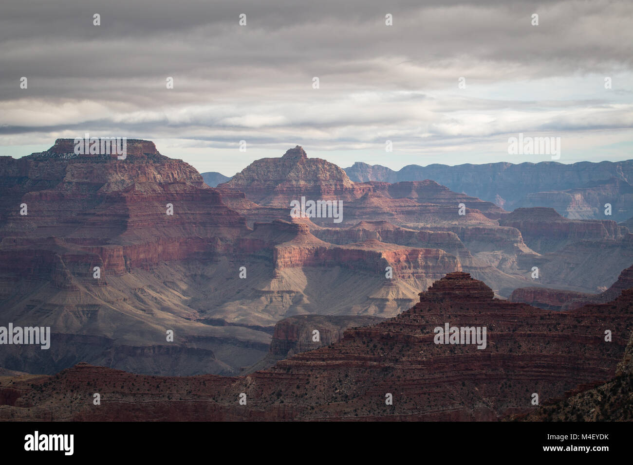 Vista sul grand canyon dal bordo sud parte Foto Stock