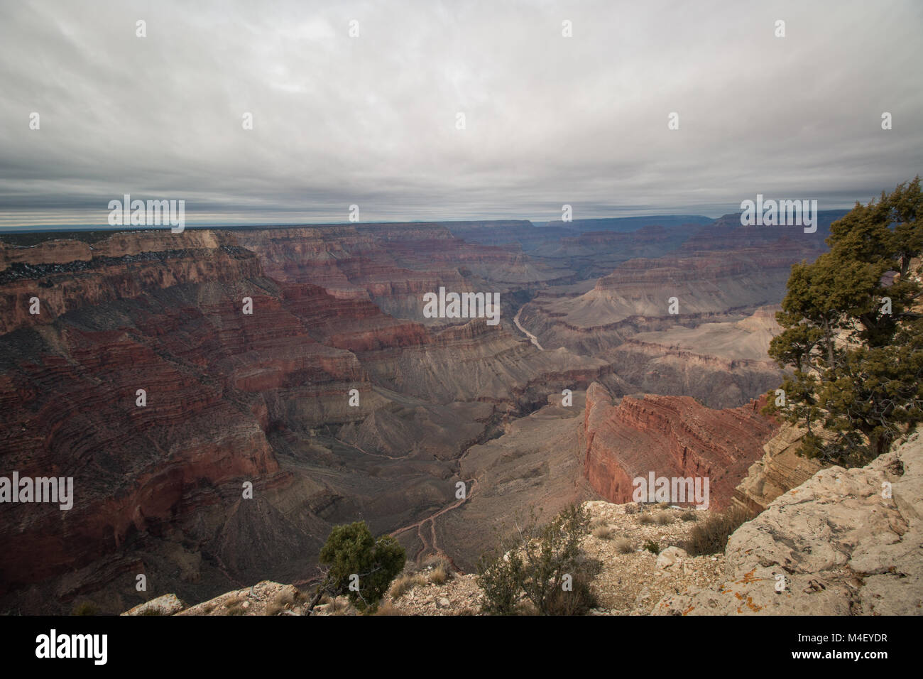 Vista sul grand canyon dal bordo sud parte Foto Stock