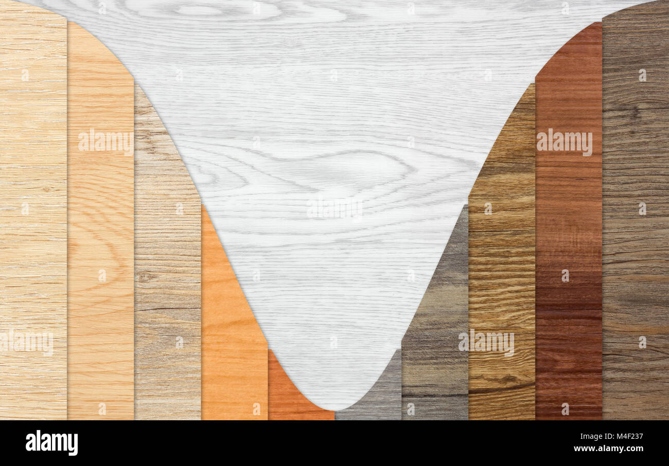 Legno a trama le barre del grafico su un bianco sullo sfondo di legno Foto Stock