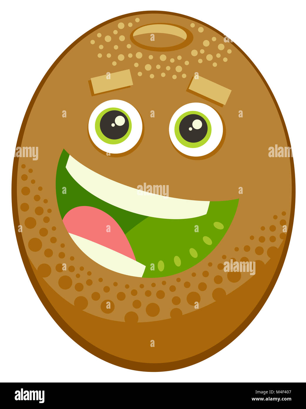 Cartoon kiwi carattere Foto Stock