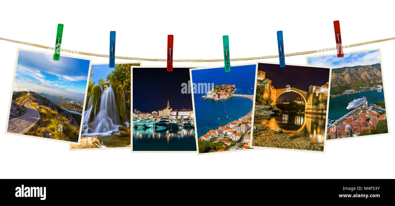 Montenegro le immagini del viaggio (le mie foto) su clothespins Foto Stock