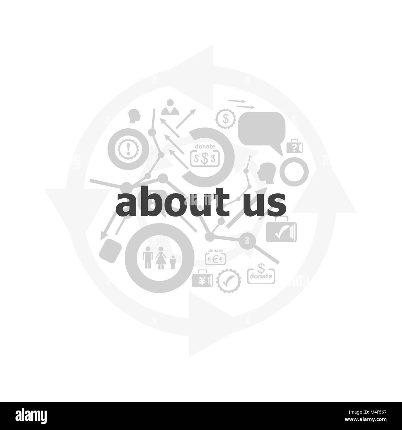 Testo su di noi su sfondo digitale. Il concetto di informazione Foto Stock