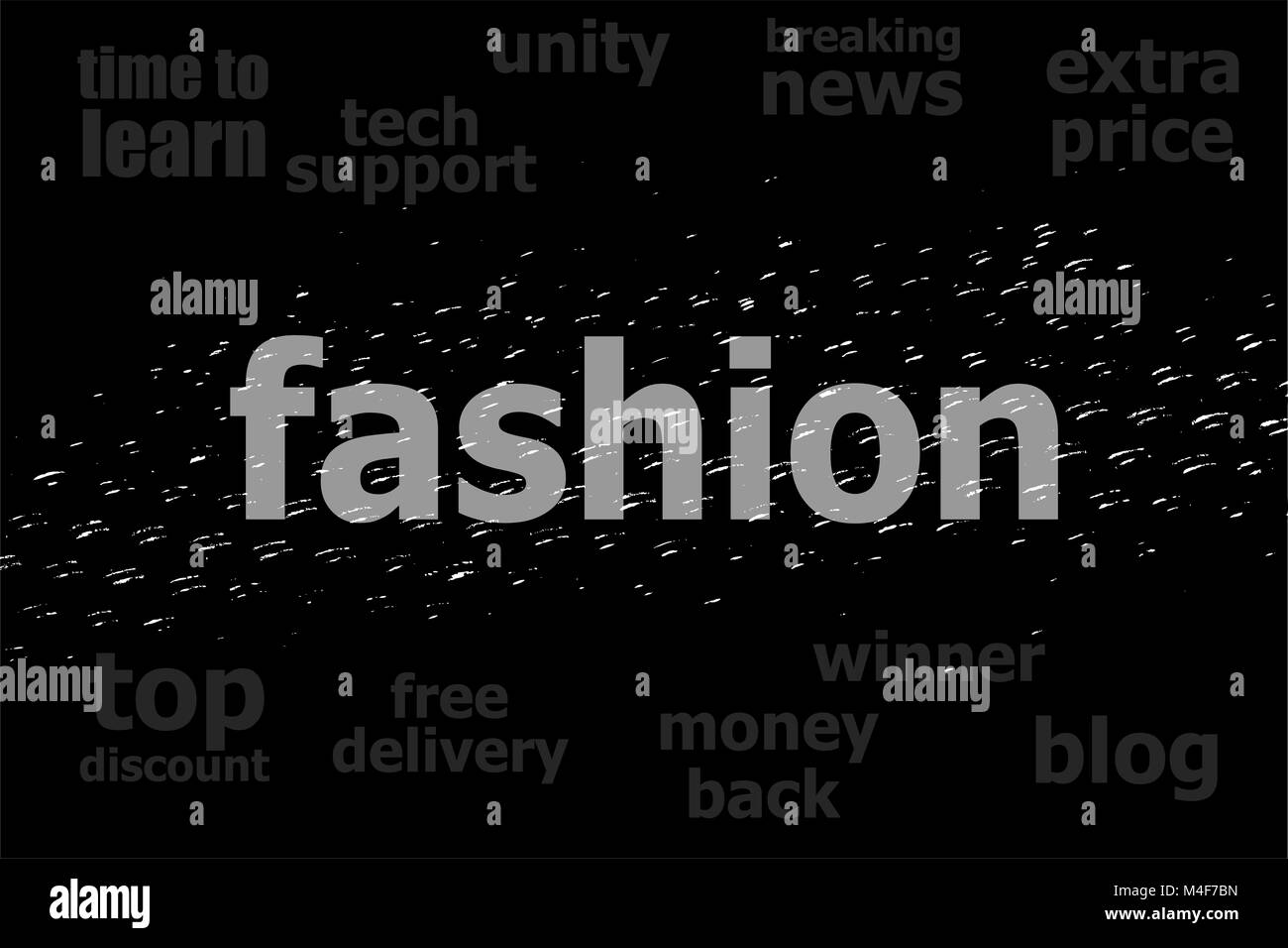 Testo di moda. Notizie idea . In bianco e nero di sfondo astratto Foto Stock