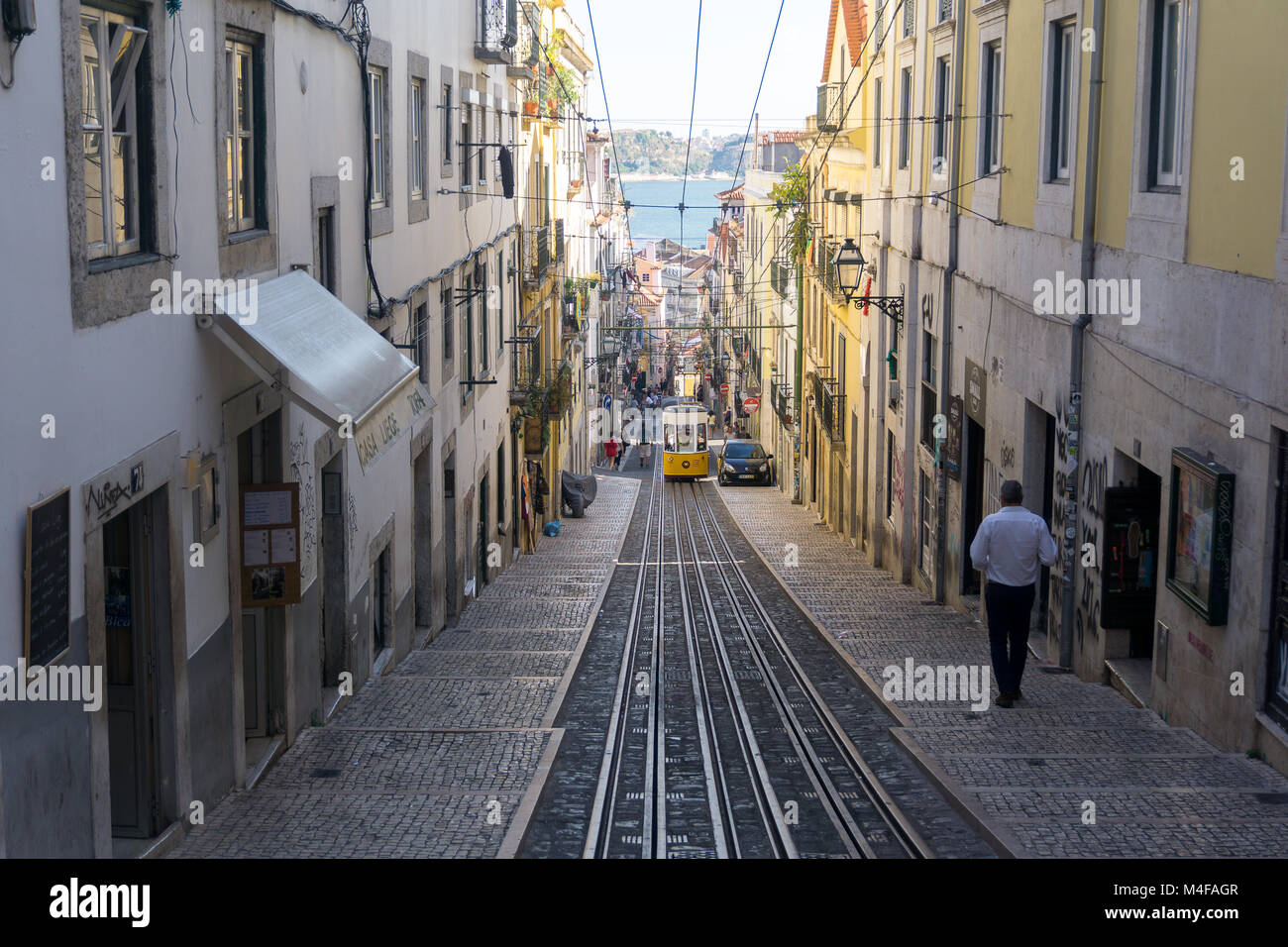 Strade di Lisbona, Portogallo Foto Stock