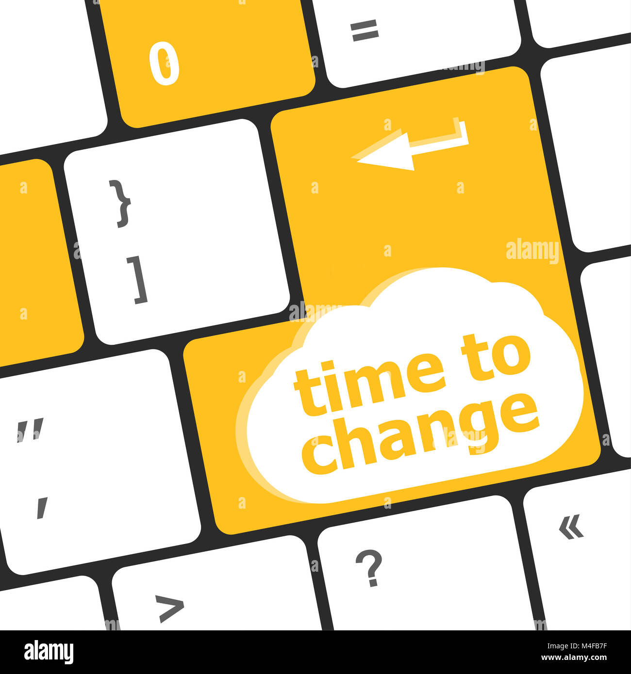 Concetto di tempo: tastiera del computer il tempo di parola per cambiare Foto Stock