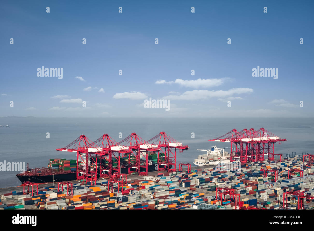 Ocean terminal per container Foto Stock