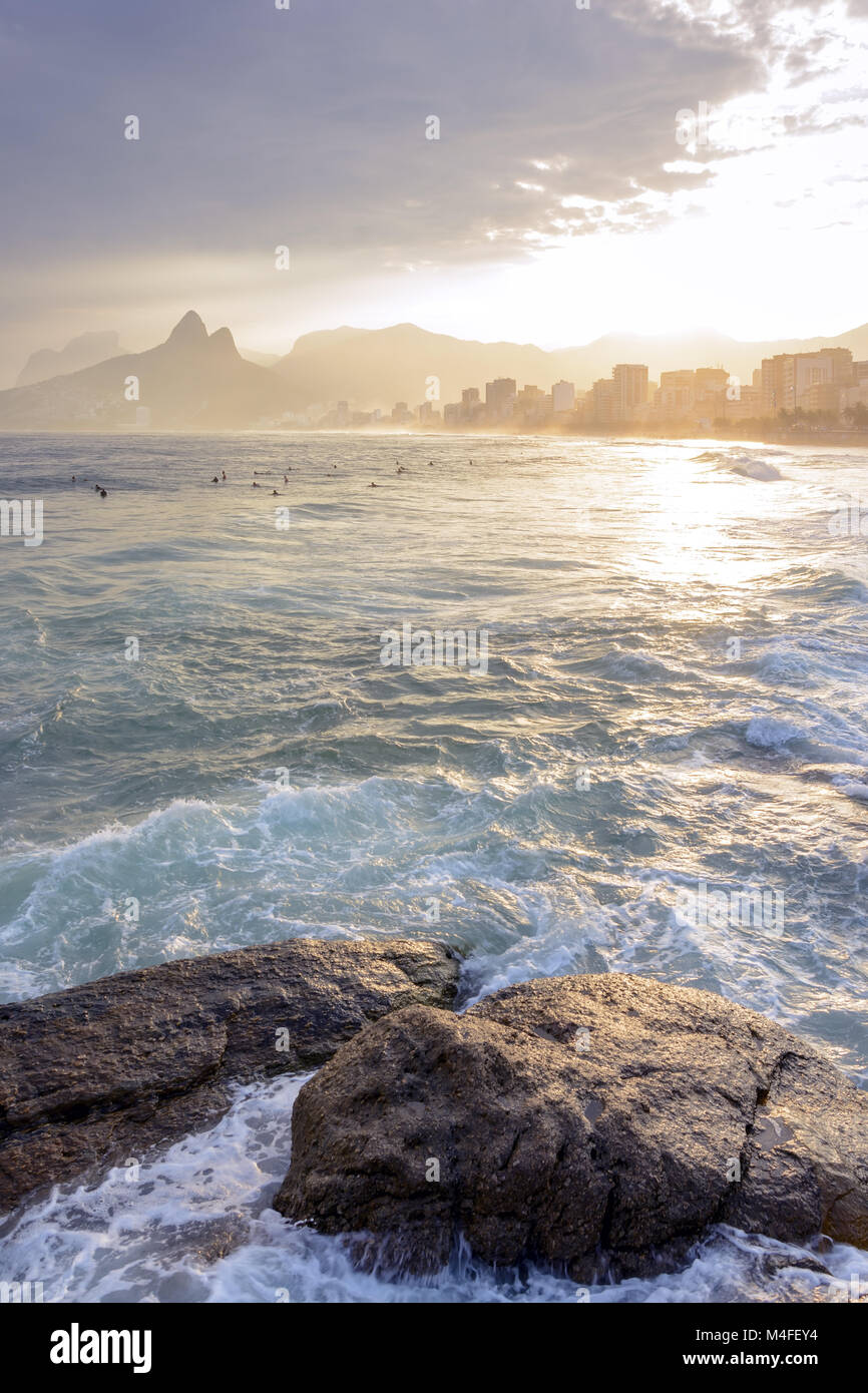Arpoador spiaggia di Rio de Janeiro Foto Stock