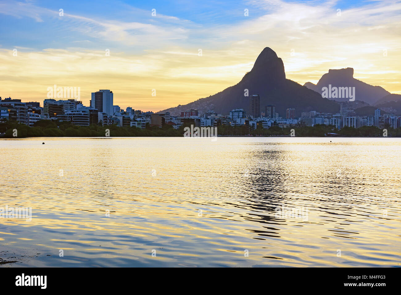 Tramonto a Rio de Janeiro Foto Stock