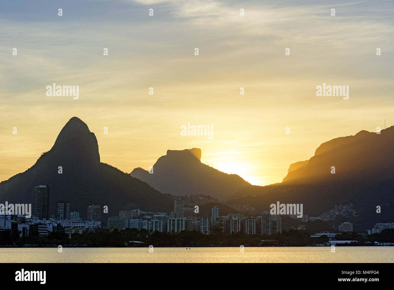 Tramonto a Rio de Janeiro Foto Stock