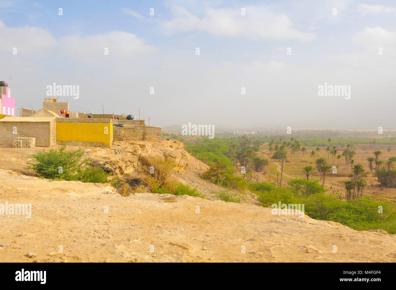 Vista Rabil sull'isola di Boa Vista, Capo Verde Foto Stock