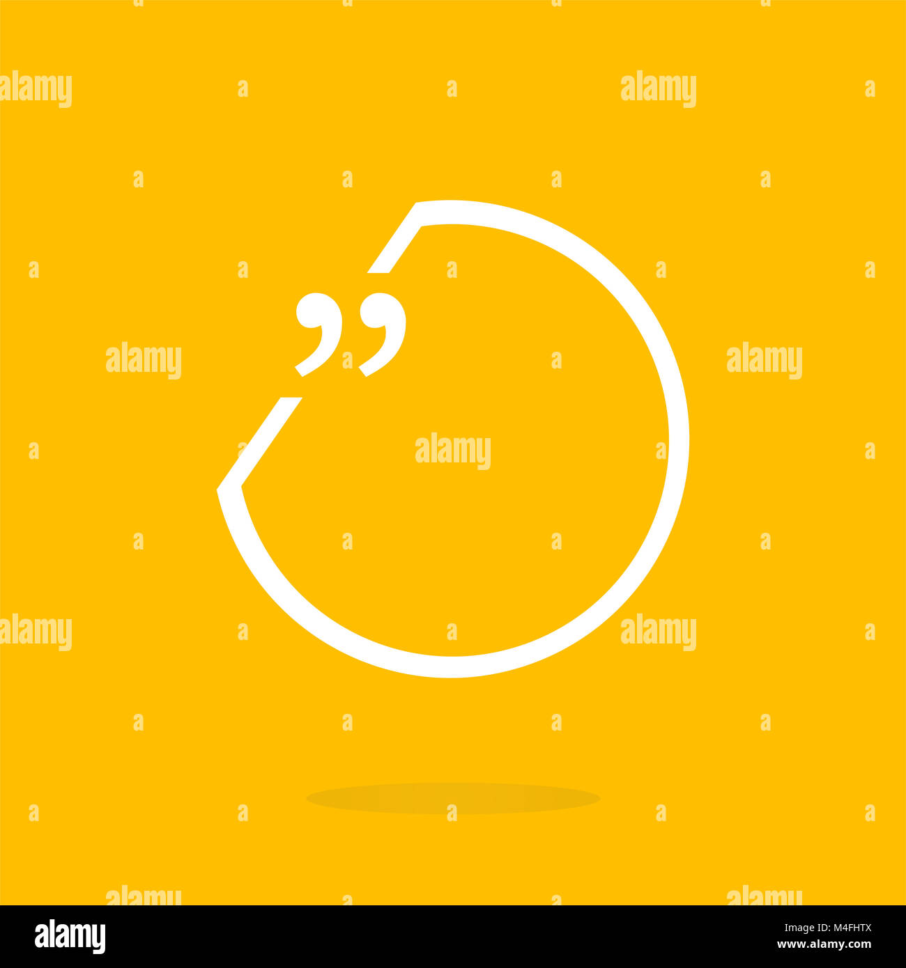 Virgolette discorso bolla. Preventivo icona segno. Abstract background. Foto Stock