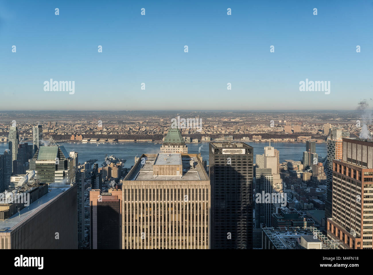 Skyline di New York visto dall'alto. Foto Stock