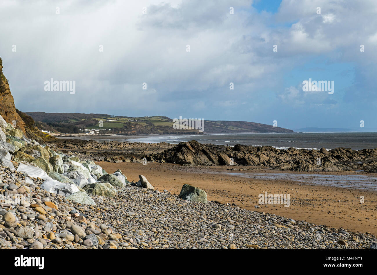 Wiseman's Bridge vicino a Saundersfoot sud Pembrokeshire nel Galles occidentale Foto Stock