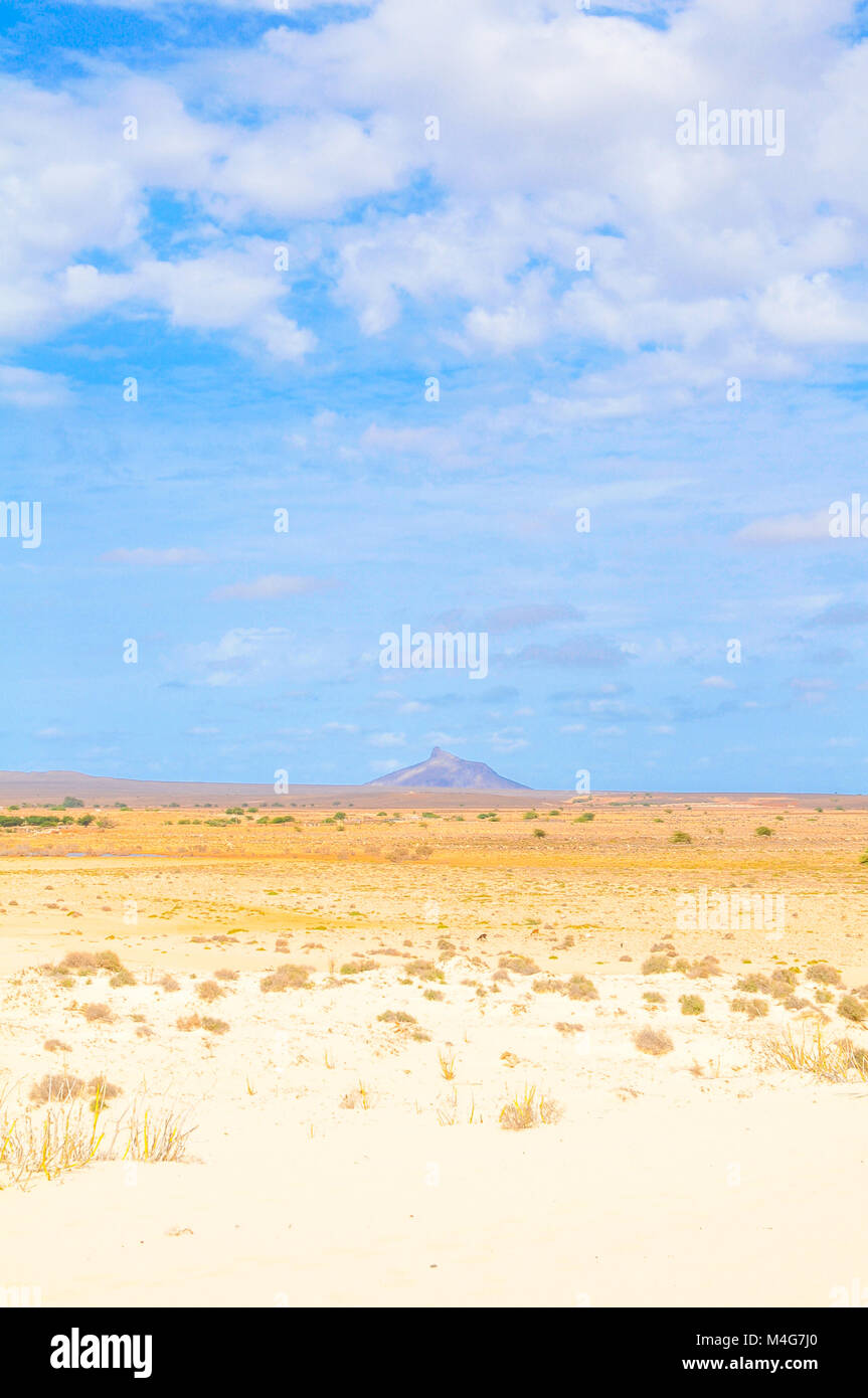 Vista del deserto a Boa Vista Capo Verde Foto Stock