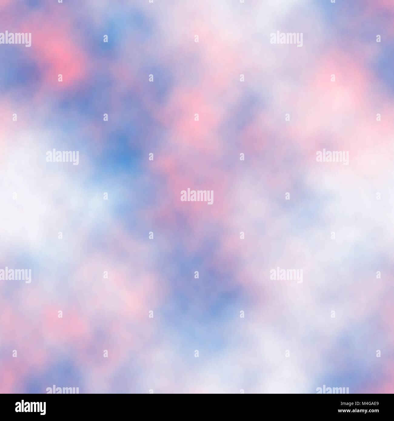Vettore senza giunture piastrella di rosa e bianco delle nuvole in un cielo blu realizzato utilizzando un gradiente mesh Illustrazione Vettoriale