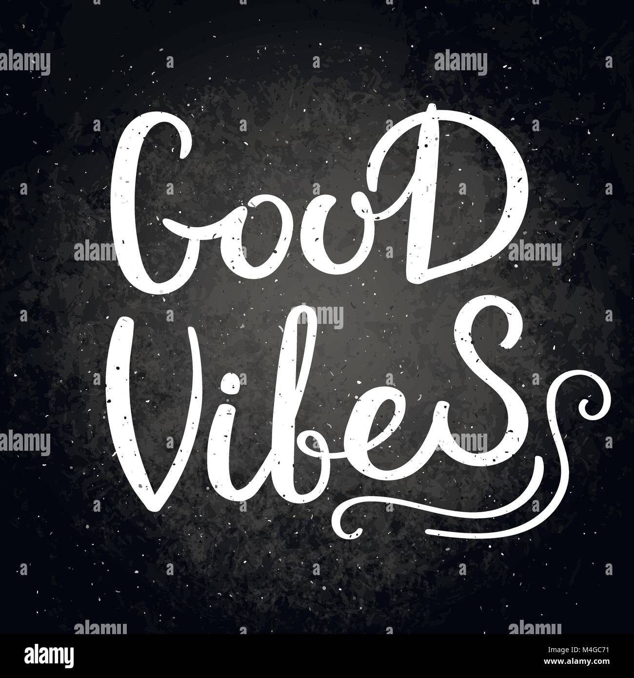 Good Vibes. Disegnato a mano lettering vettore di espressione. Motivare moderno decor di calligrafia per parete, poster, stampe e biglietti, t-shirt e altri Illustrazione Vettoriale