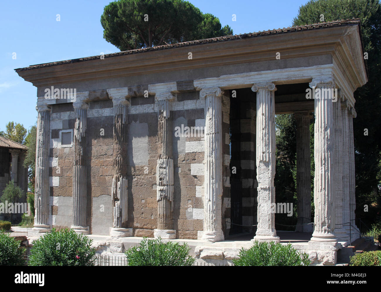 Il Tempio di Portunus (precedentemente noto come Fortuna Virilis), 120-80 BC, Roma, Italia. Foto Stock