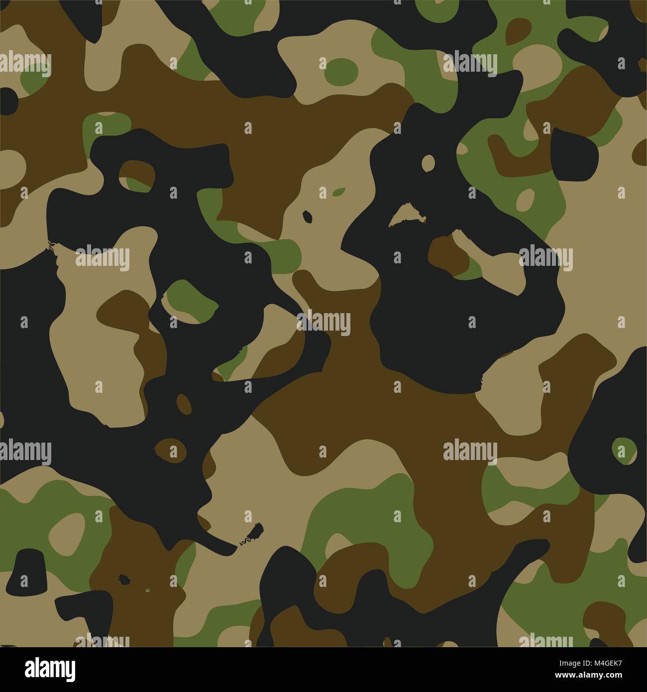 Verde e nero modello camouflage - stile militare sfondo camo Illustrazione Vettoriale
