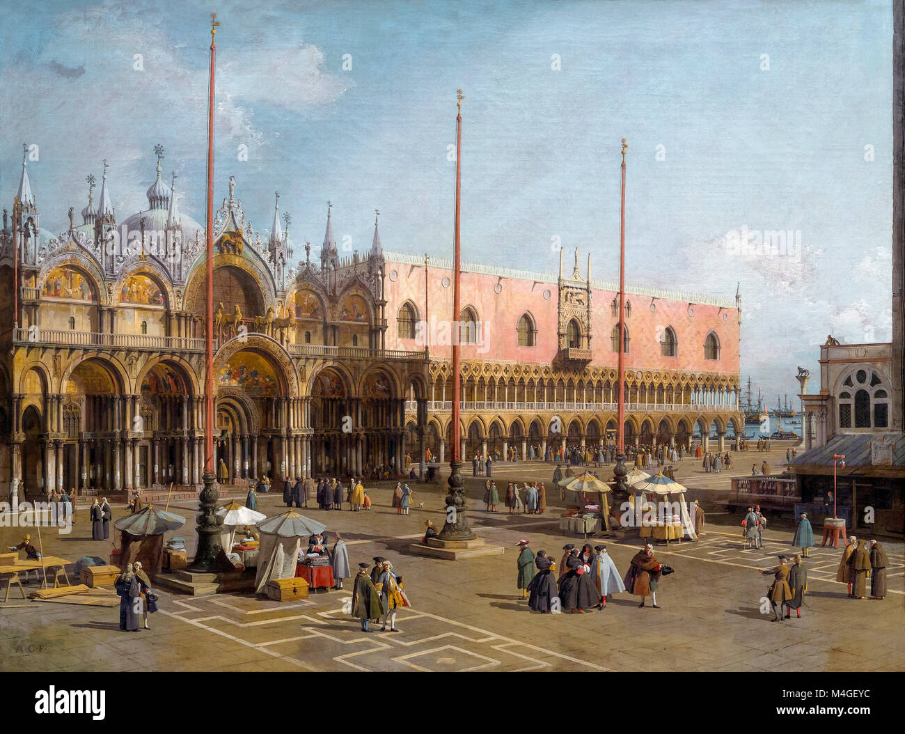 La piazza di San Marco, Venezia, Canaletto, 1742-1744, National Gallery of Art di Washington DC, USA, America del Nord Foto Stock