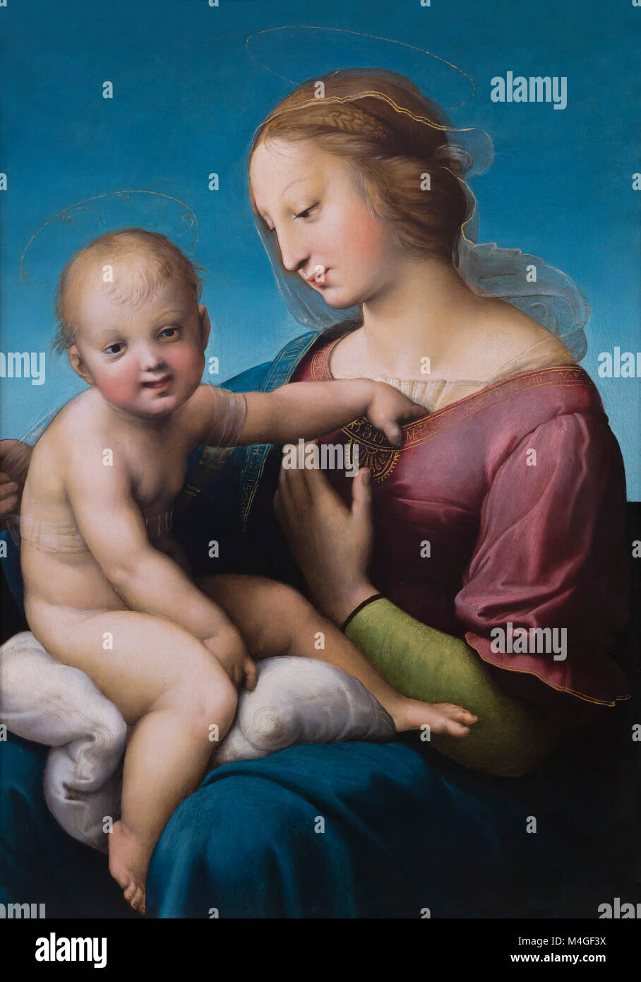 La Madonna Niccolini-Cowper, Raffaello, 1508, National Gallery of Art di Washington DC, USA, America del Nord Foto Stock