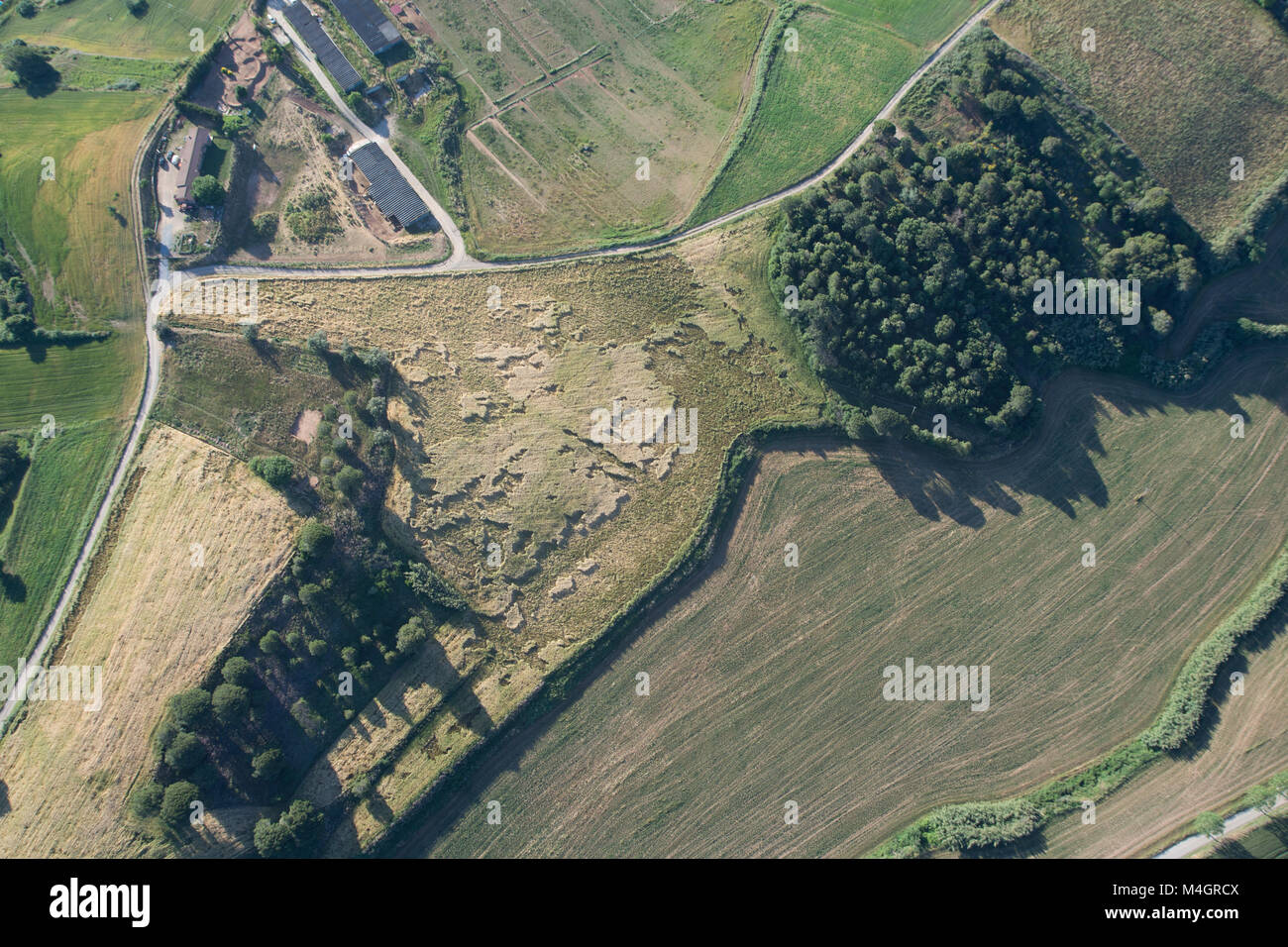 La fotografia aerea presi in Cardedeu, Catalogna (Spagna) Foto Stock