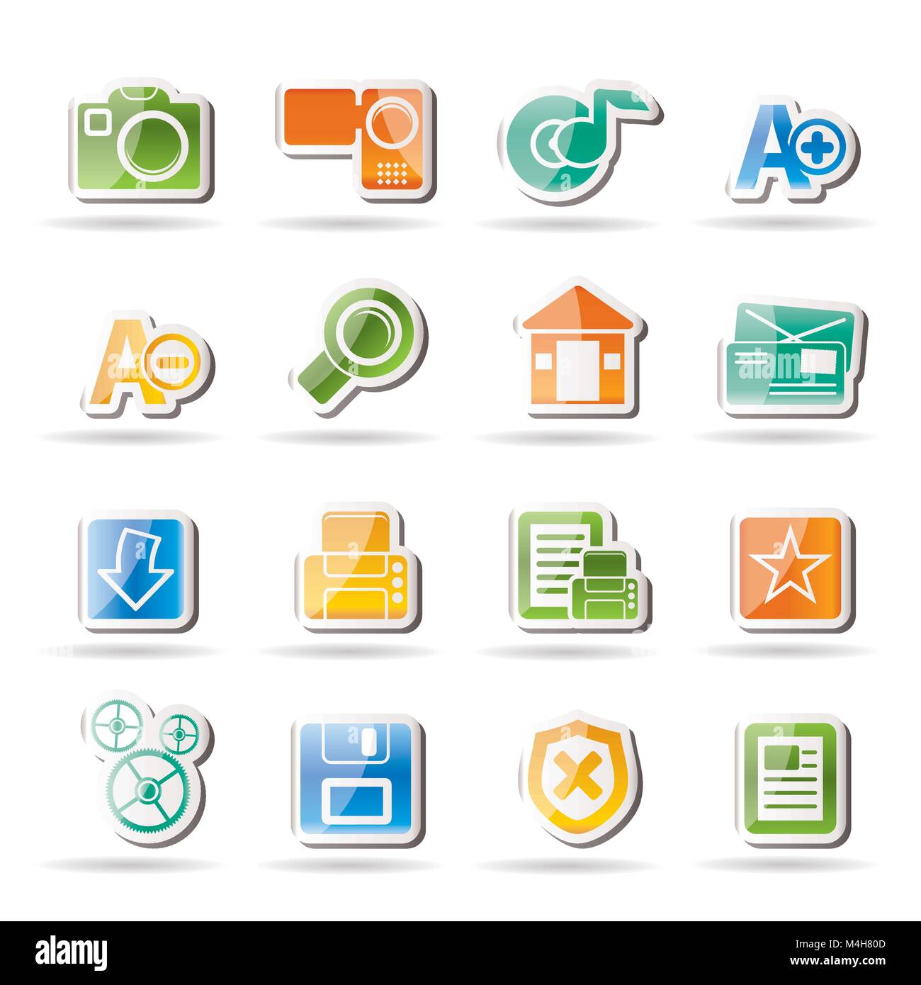 Internet e le icone dei siti Web vettore icona impostare Illustrazione Vettoriale