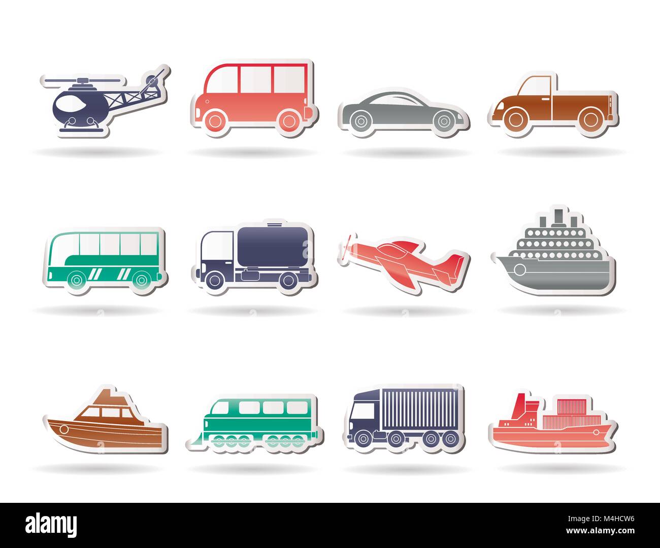 Viaggi e trasporti icone - vettore icona impostare Illustrazione Vettoriale