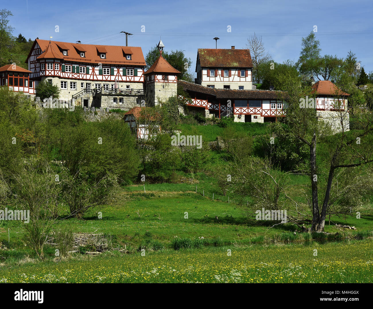 Svevo; Germania; castello Niederundelfingen Foto Stock