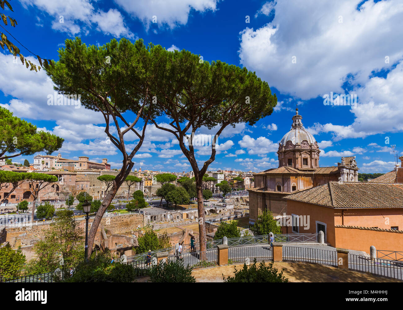 Le rovine romane a Roma Italia Foto Stock