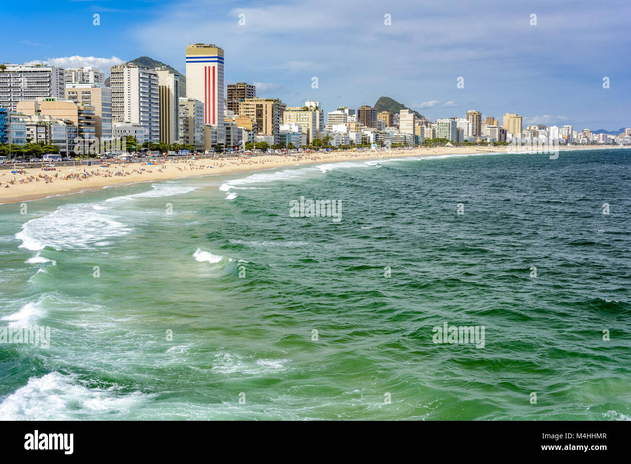 Spiaggia di Leblon a Rio de Janeiro Foto Stock