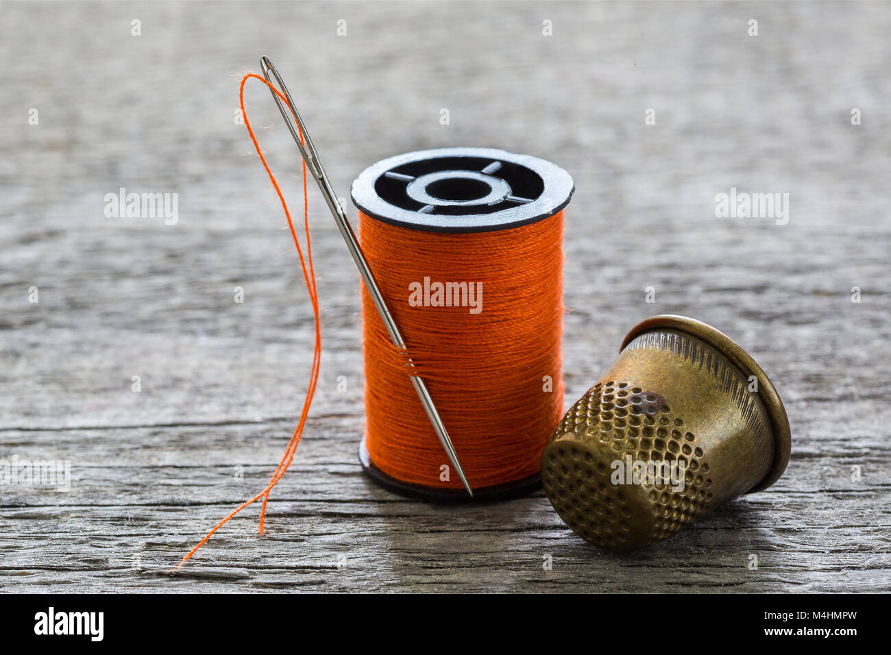 Attrezzatura per cucire, strumenti Foto Stock