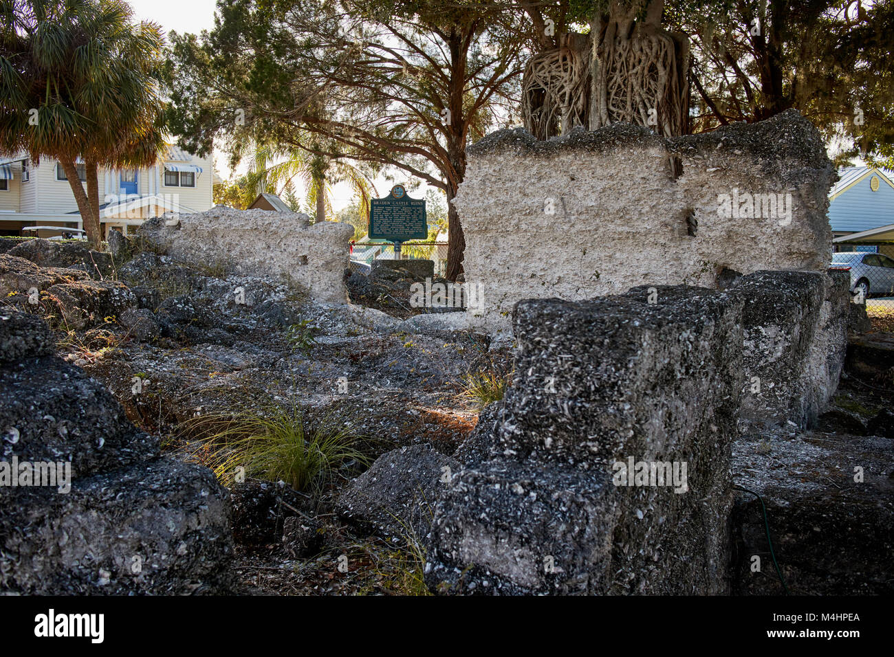 Rovine del Castello di Braden, Bradenton, Florida Foto Stock