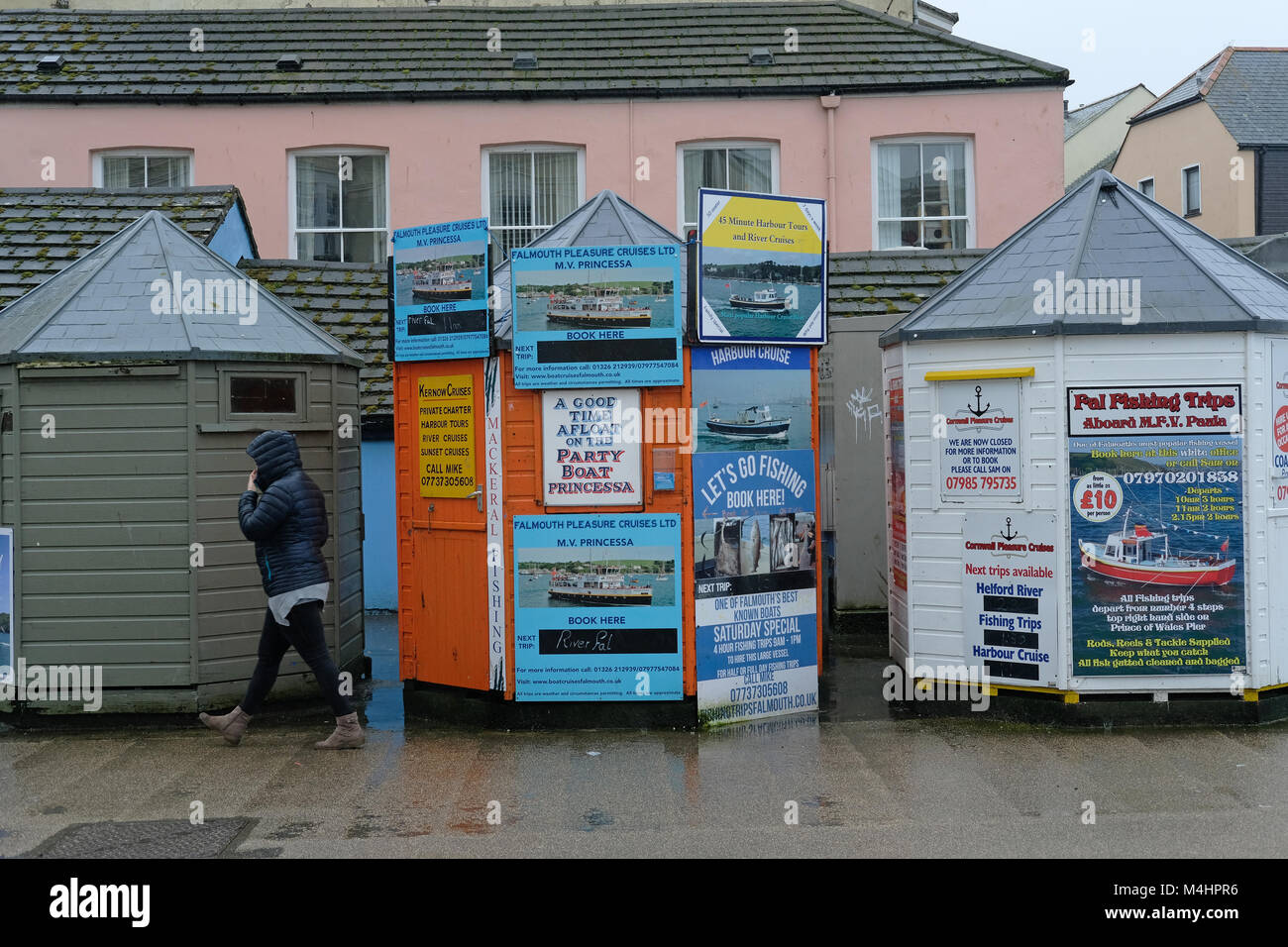 Fuori stagione Cornish town Foto Stock