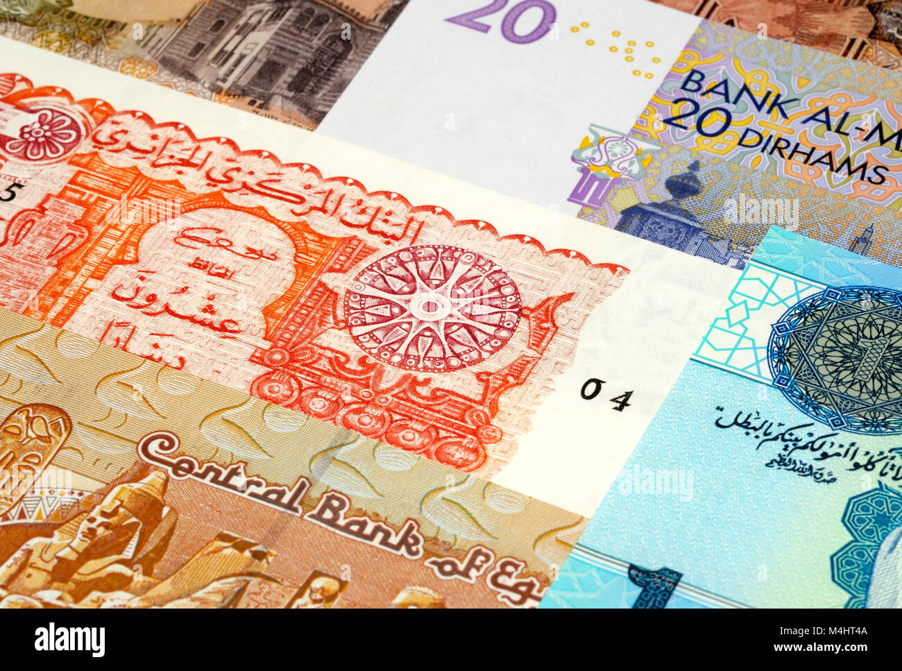 Nord Africa Cambio banconote Foto Stock