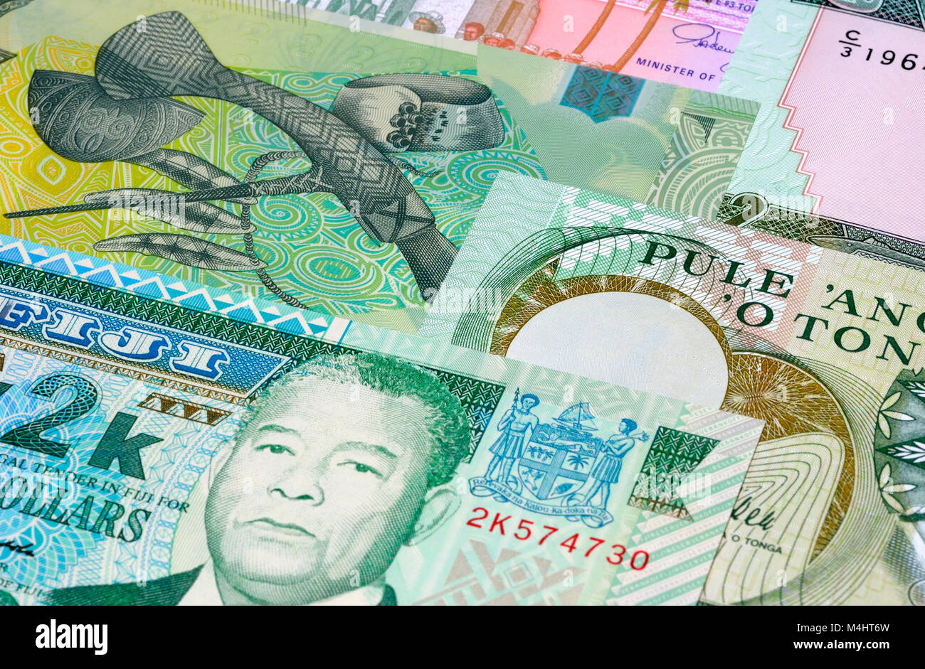 Isole del Pacifico cambio di banconote Foto Stock