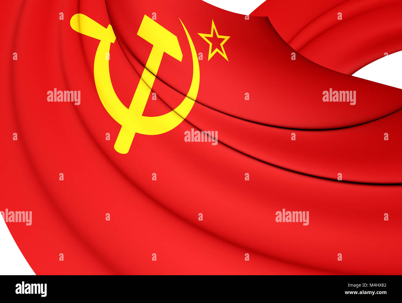 3D bandiera della Unione Sovietica (1923-1955). 3D'illustrazione. Foto Stock