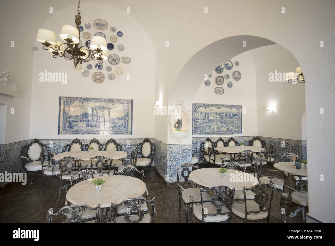 Il Portogallo Algarve SILVES CAFE PASTELARIA DA ROSA Foto Stock