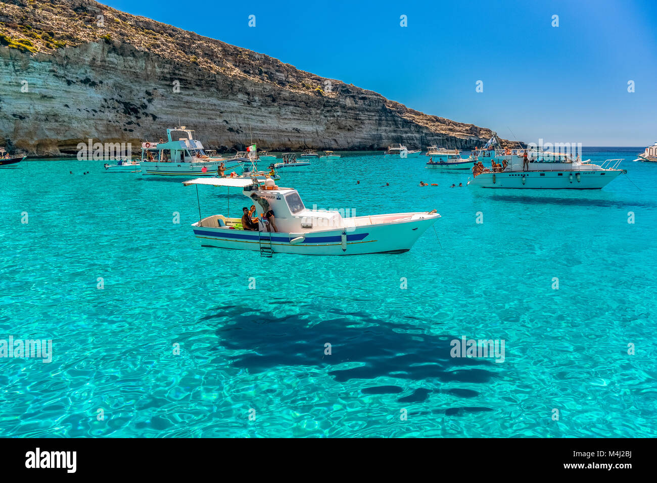 L'Italia, Sicilia, isola di Lampedusa Cala Tabaccara Foto Stock