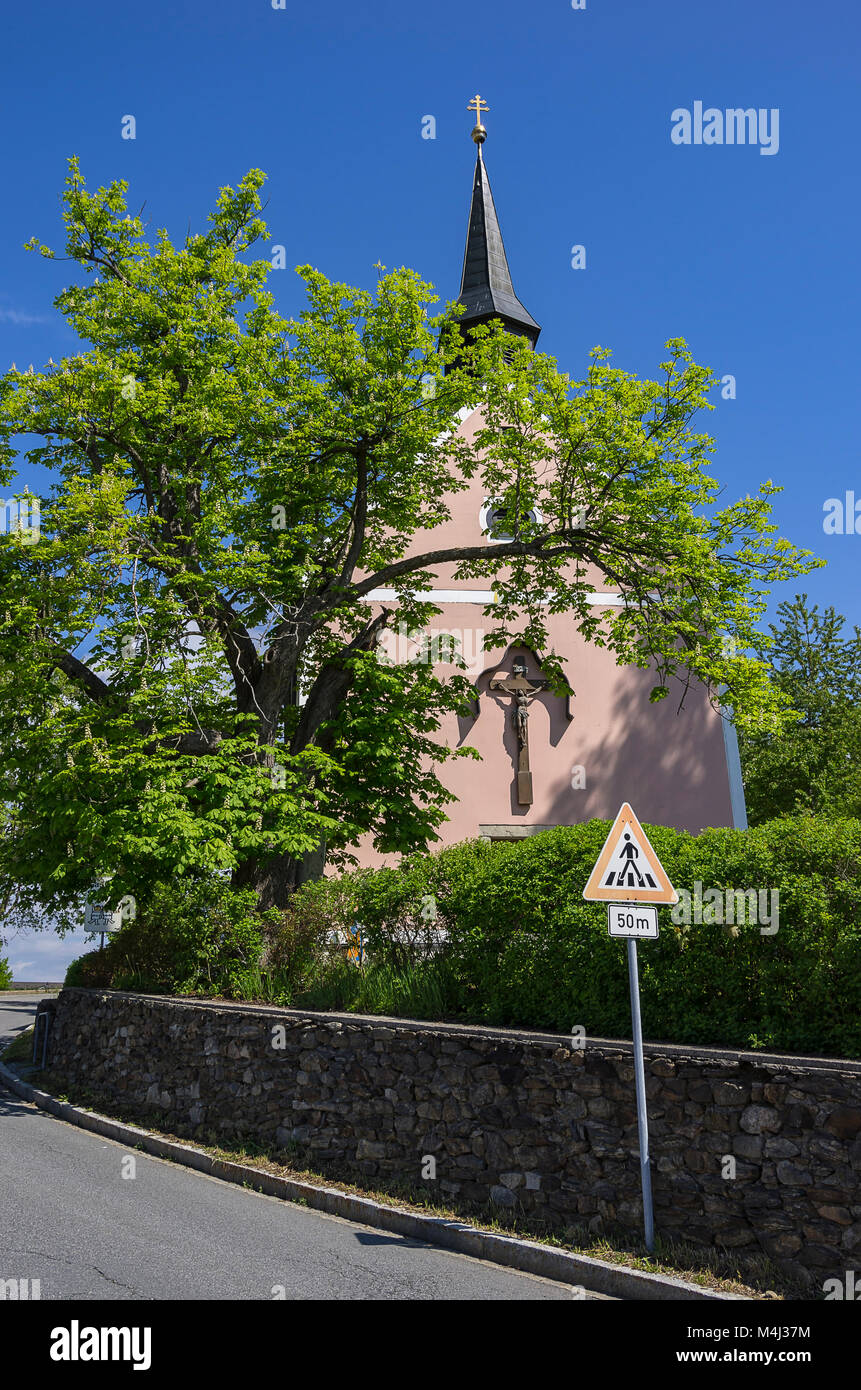 La chiesa di pellegrinaggio di Maria il nome (Maria Namen) in Zwiesel, Foresta Bavarese, Baviera, Germania. Foto Stock