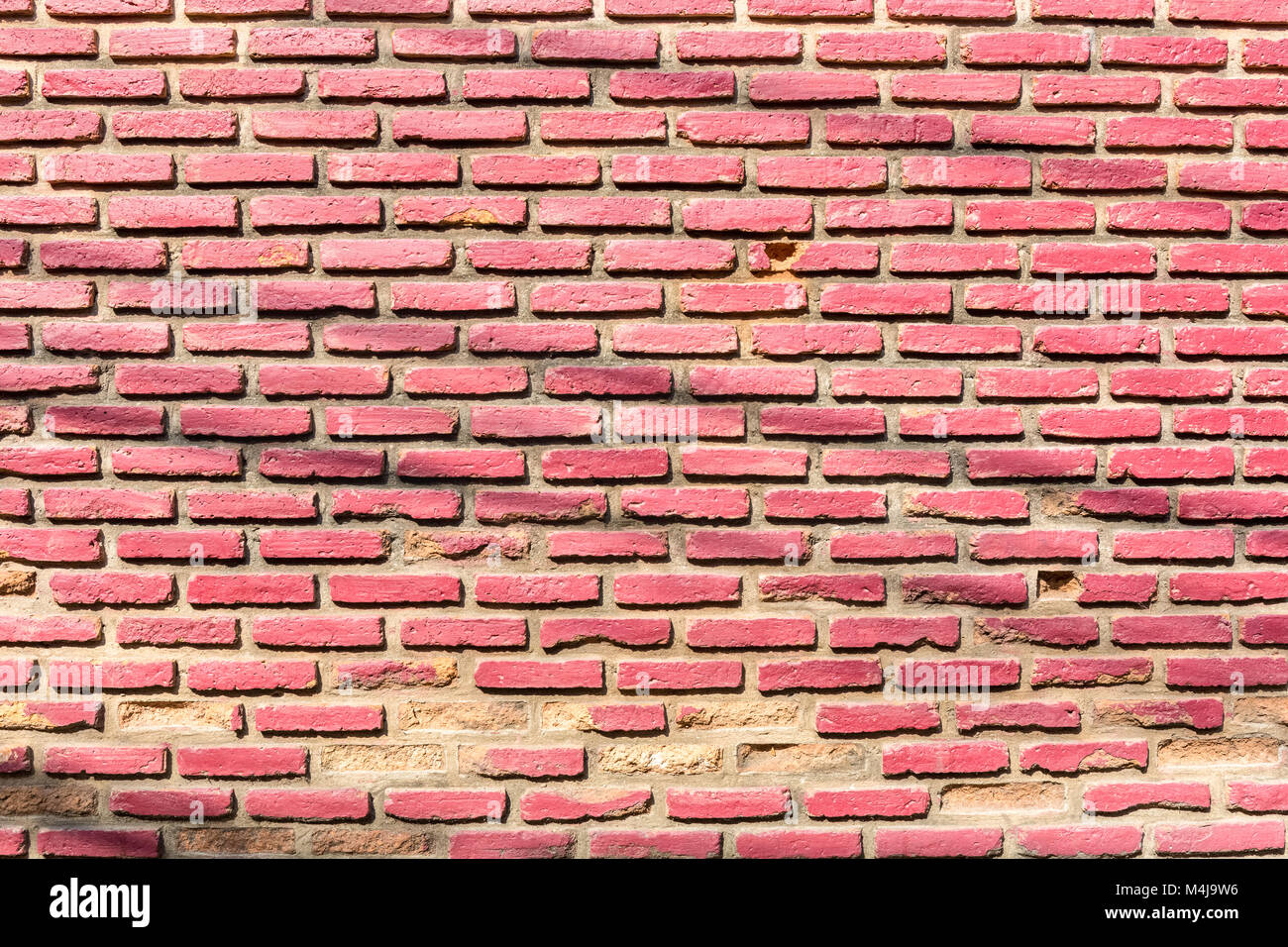 muro di mattoni rosso Foto Stock