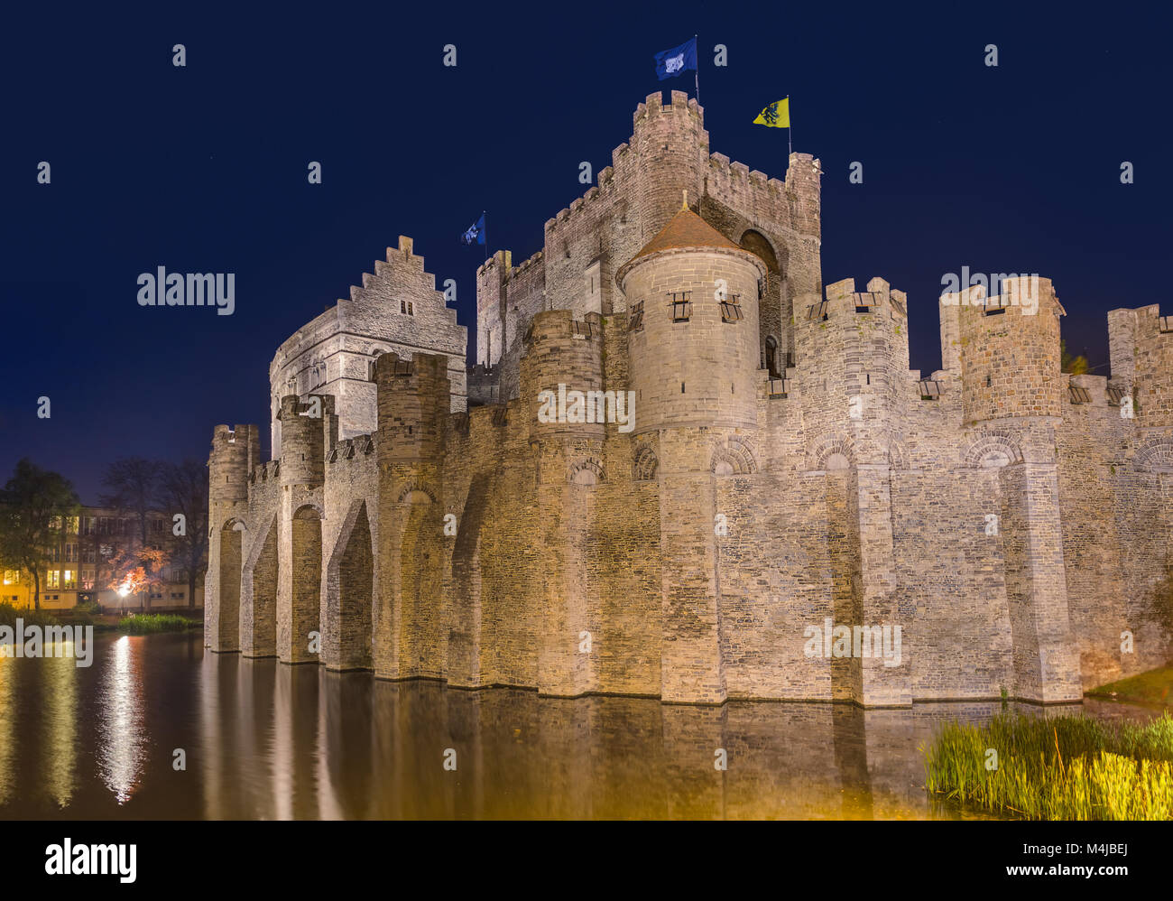 Il Castello di Gravensteen in Gent - Belgio Foto Stock