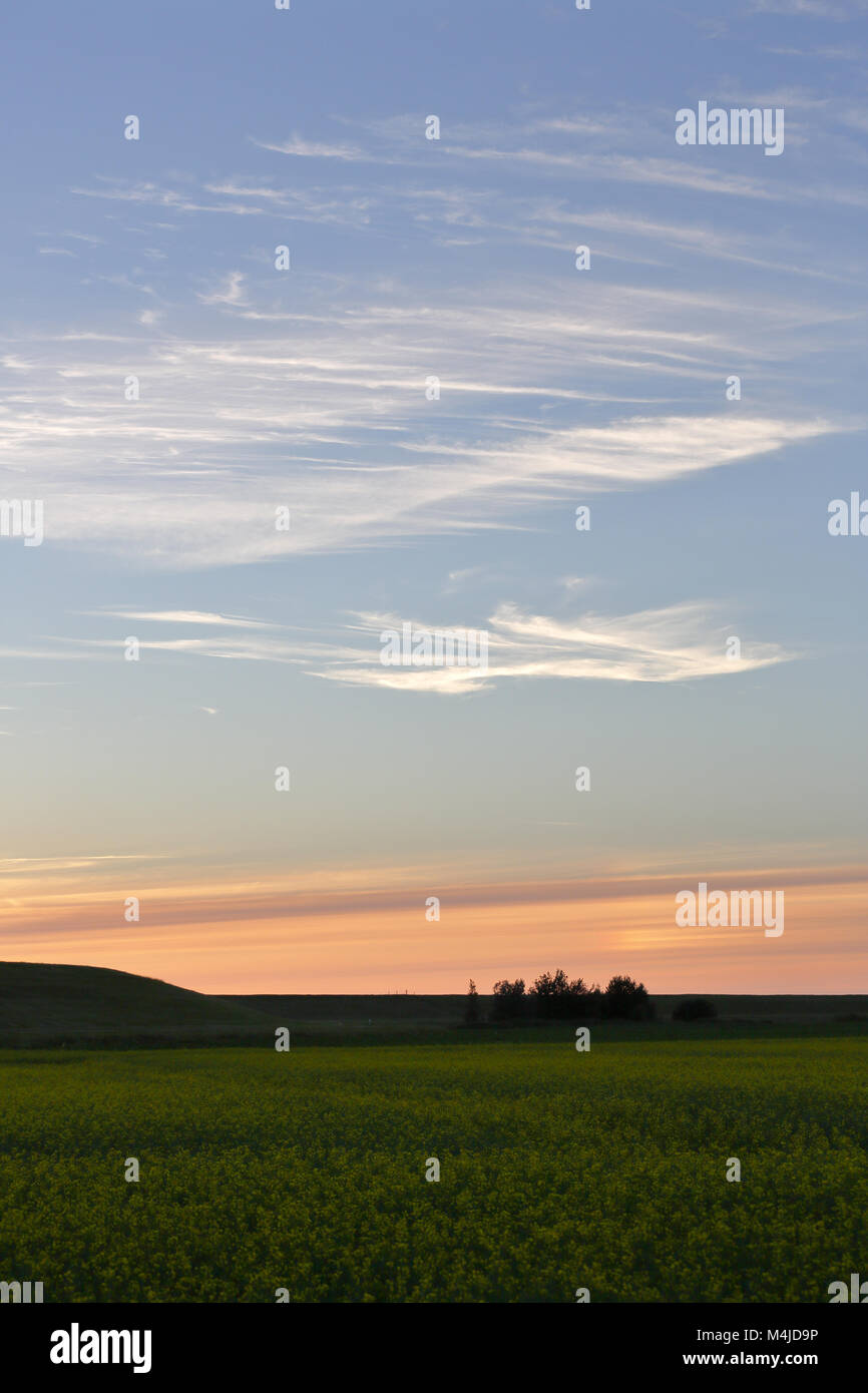 Cielo di sera presso la diga Foto Stock