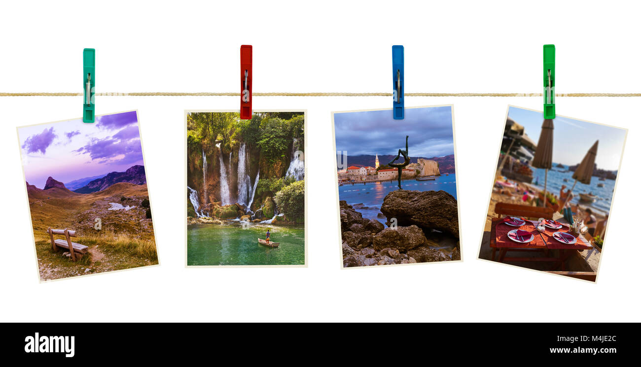 Montenegro le immagini del viaggio (le mie foto) su clothespins Foto Stock